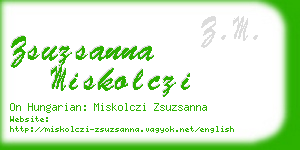 zsuzsanna miskolczi business card